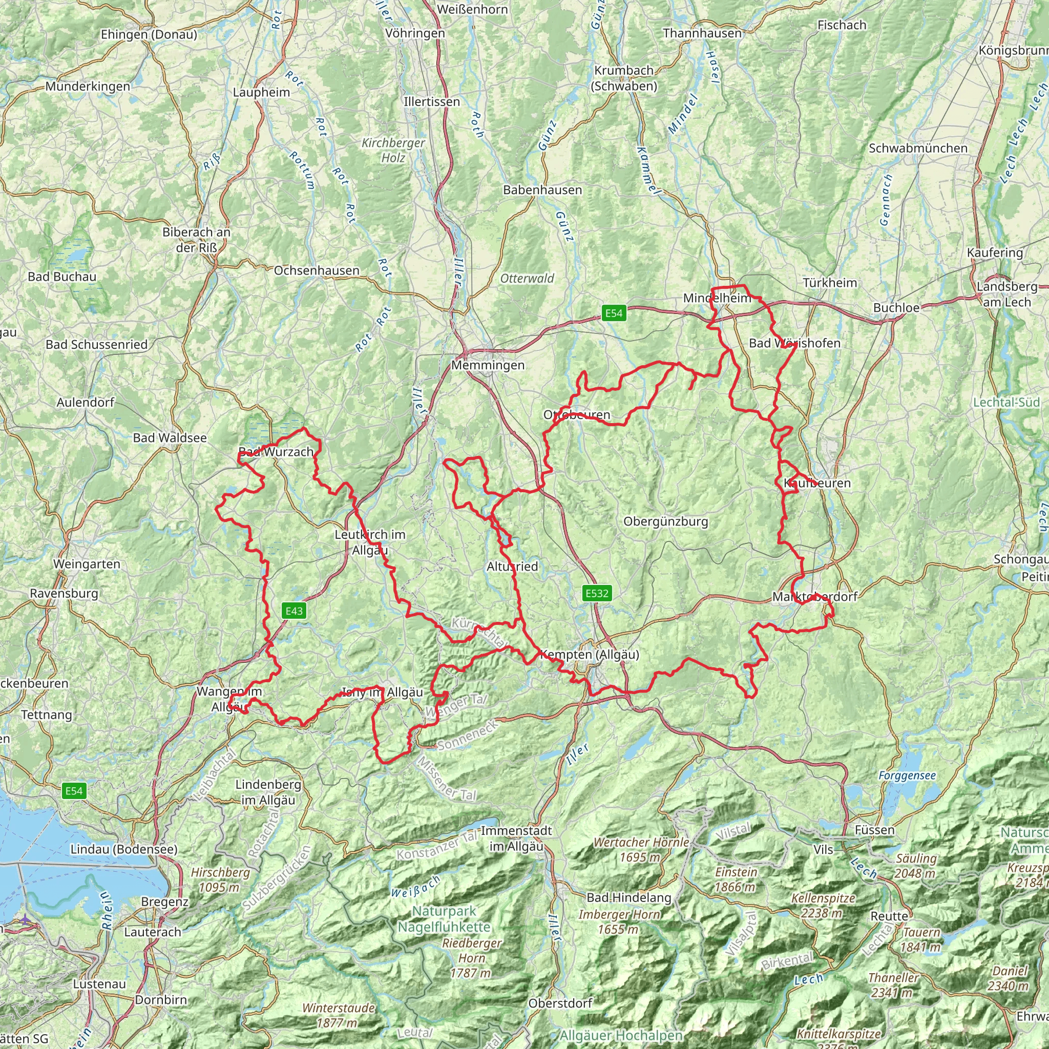 Wiesengänger-Route mobile static map