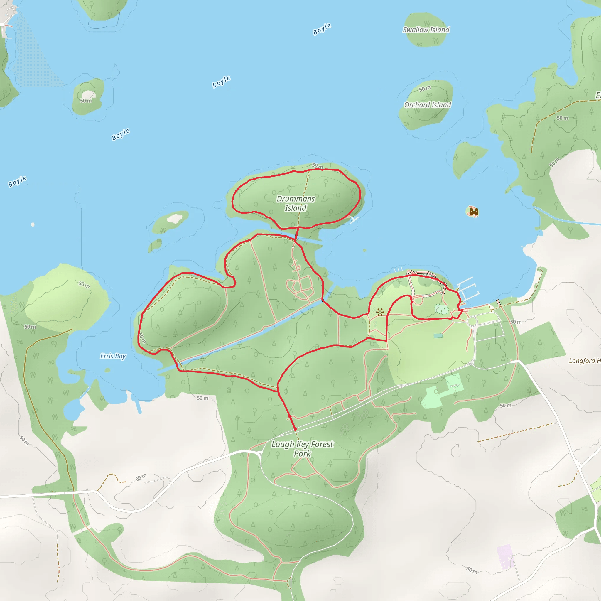 Lough Key Nature Trail mobile static map