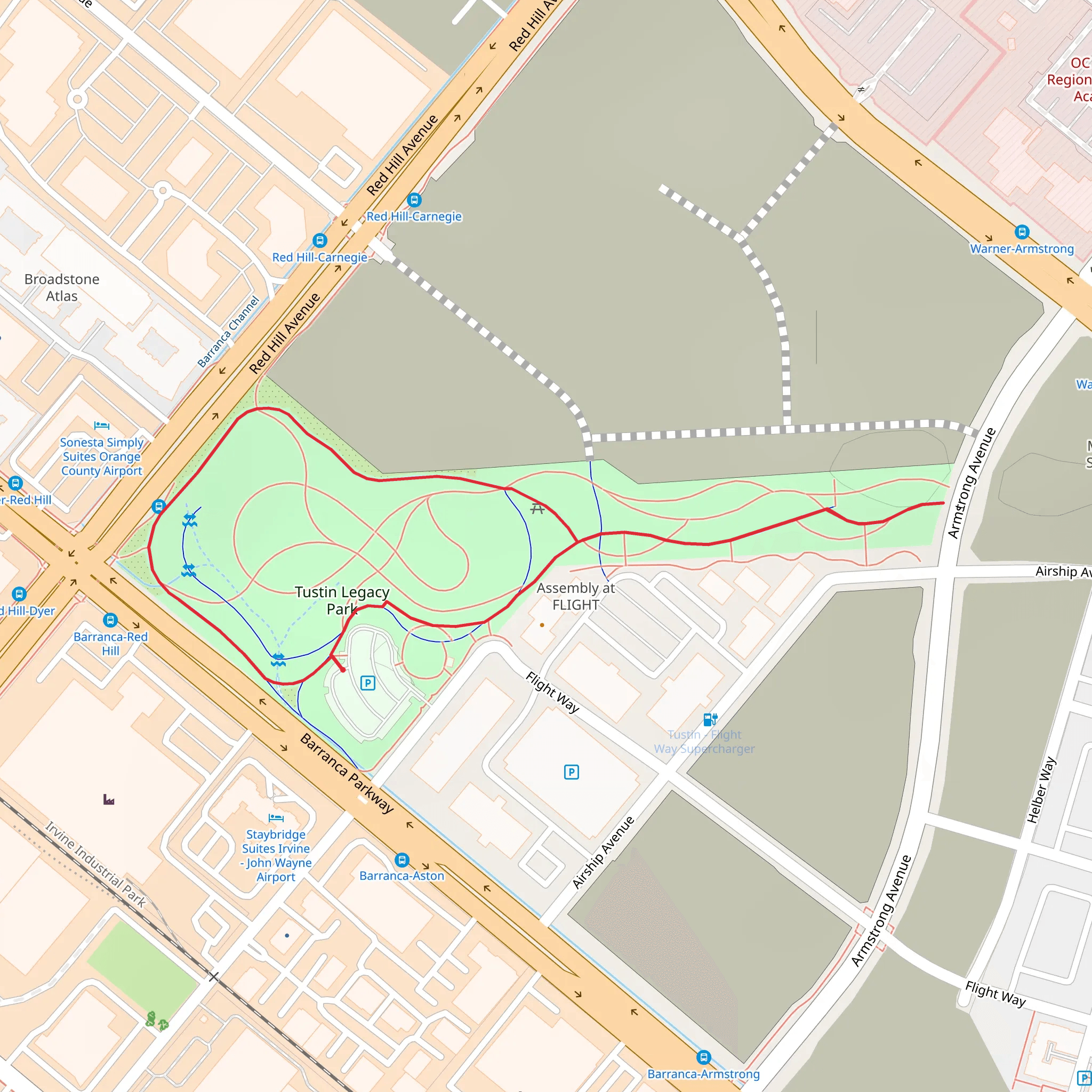 Tustin Legacy Park Loop mobile static map