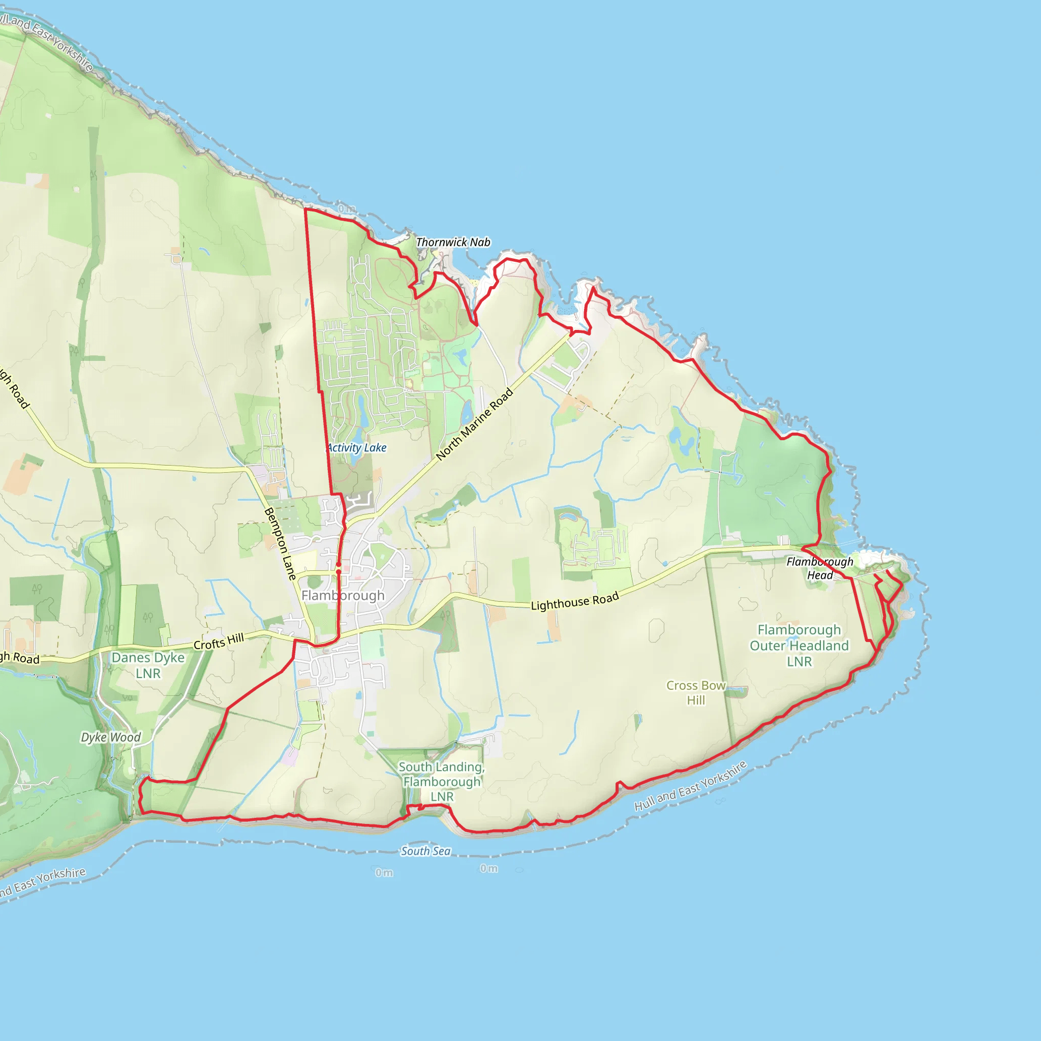 Flamborough Head from Flamborough mobile static map