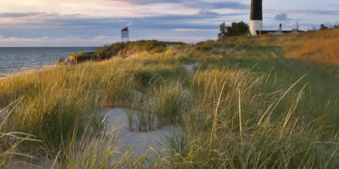 An image depicting the trail Sand Lakes Quiet Area and its surrounding area.