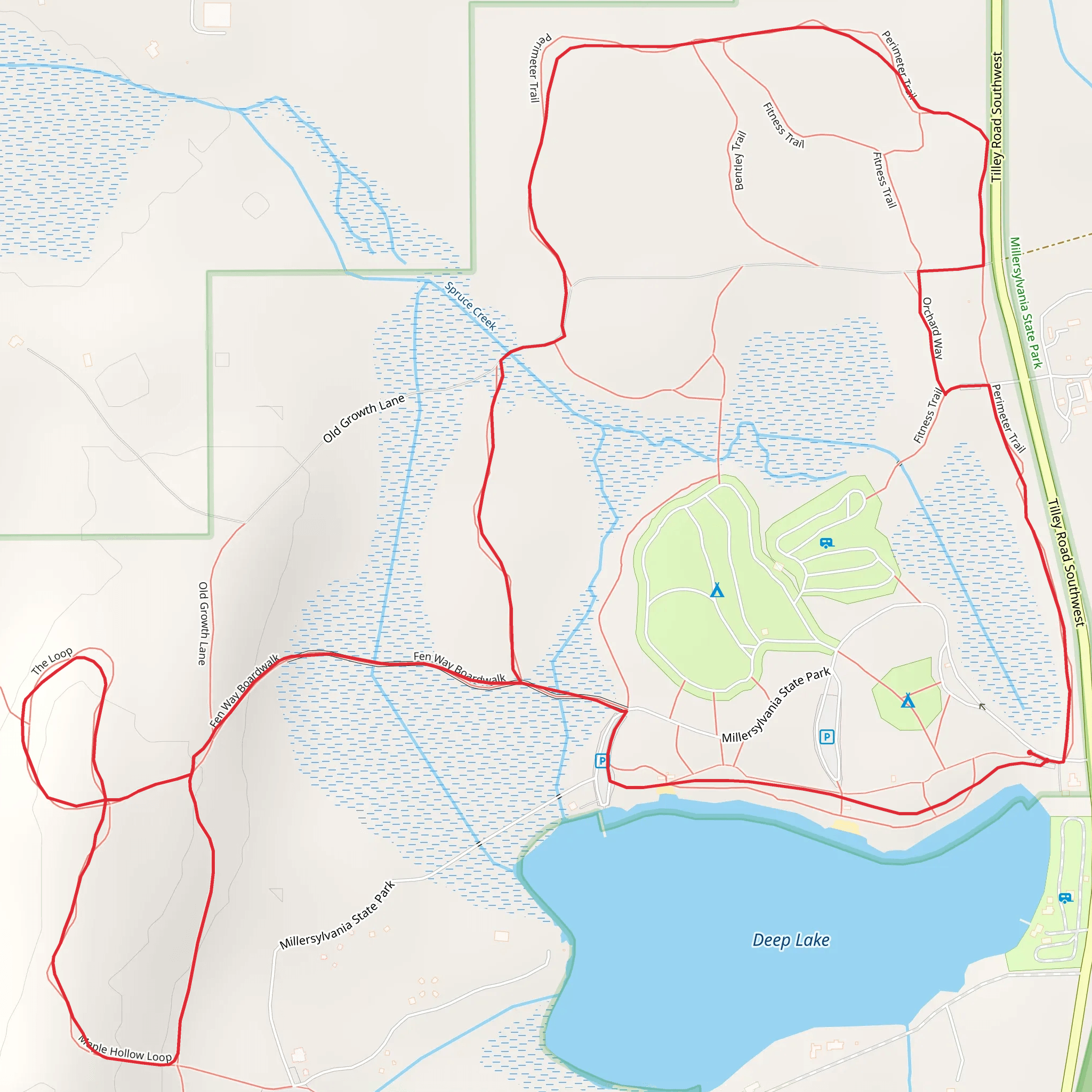 Fen Way Boadrwalk and Perimeter Trail mobile static map