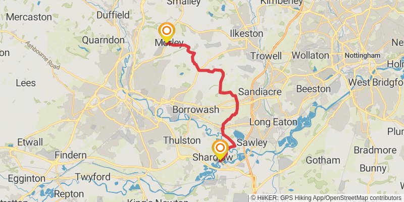 Midshires Way stage 12 Map