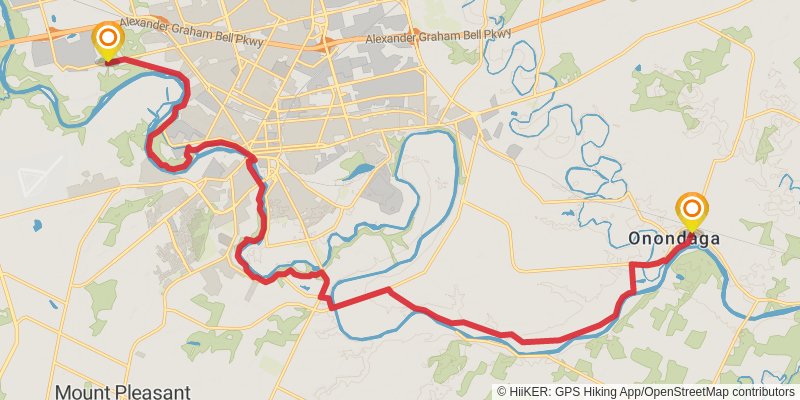 Grand Valley Trail stage 9 Map