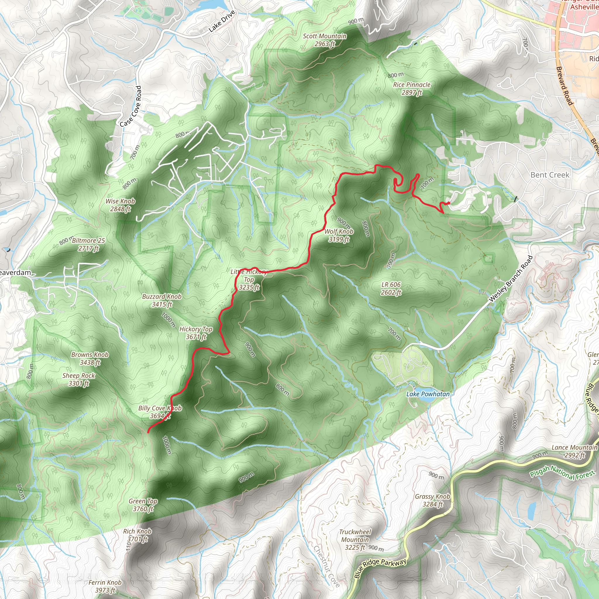 Northern Boundary Trail mobile static map