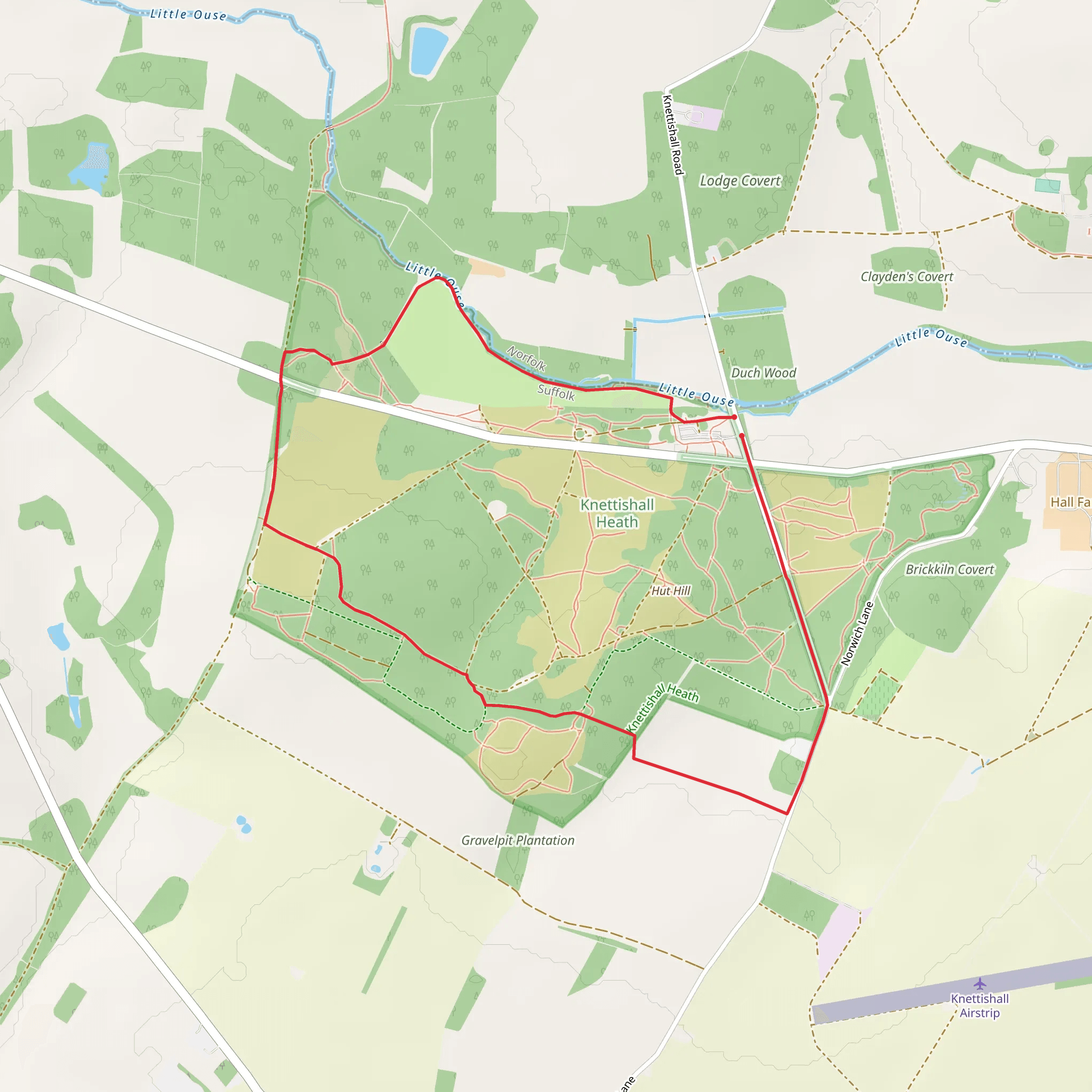 Knettishall Heath Country Park mobile static map