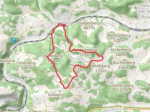 Brennberg and Flurberg Loop via Etzelwang