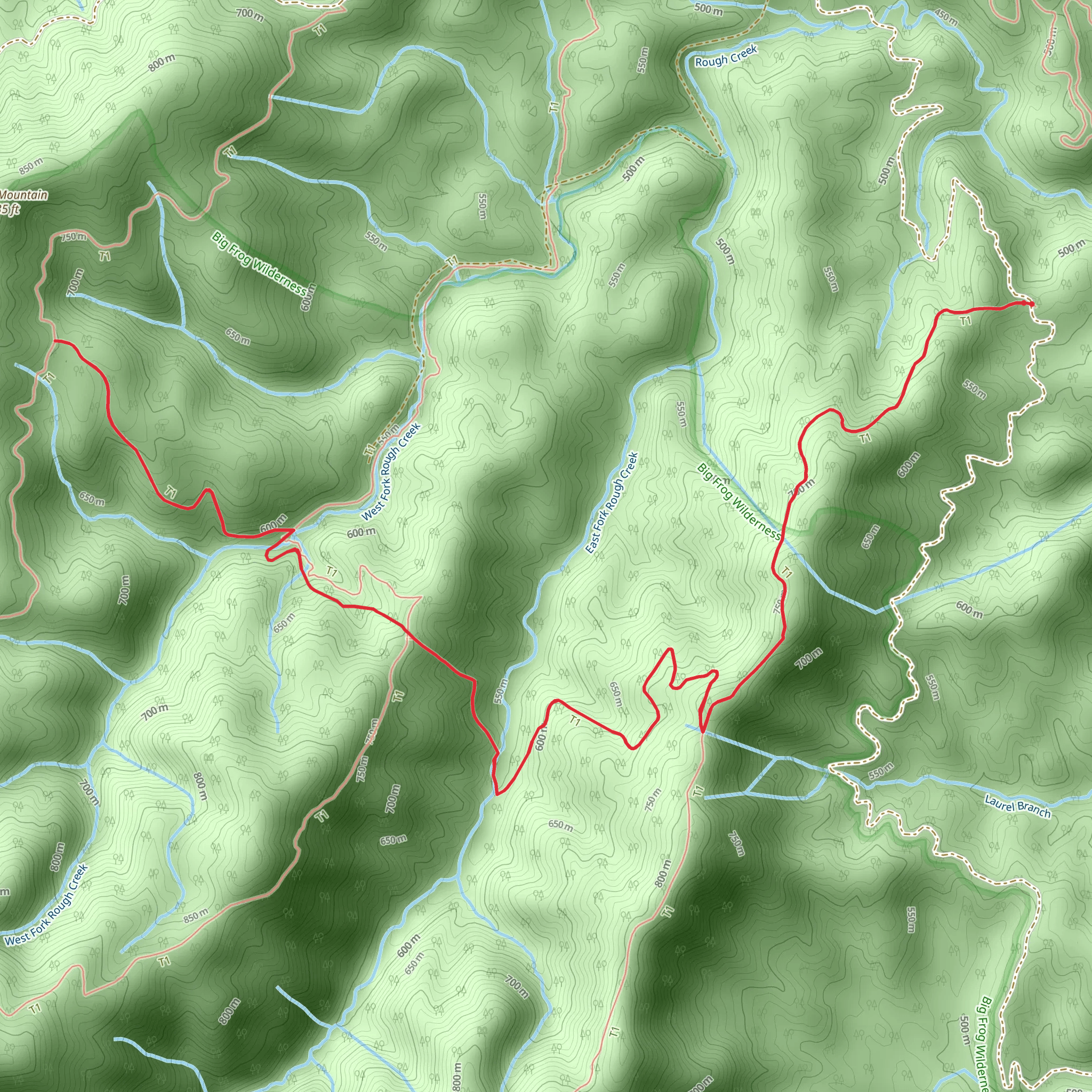Rough Creek Trail mobile static map