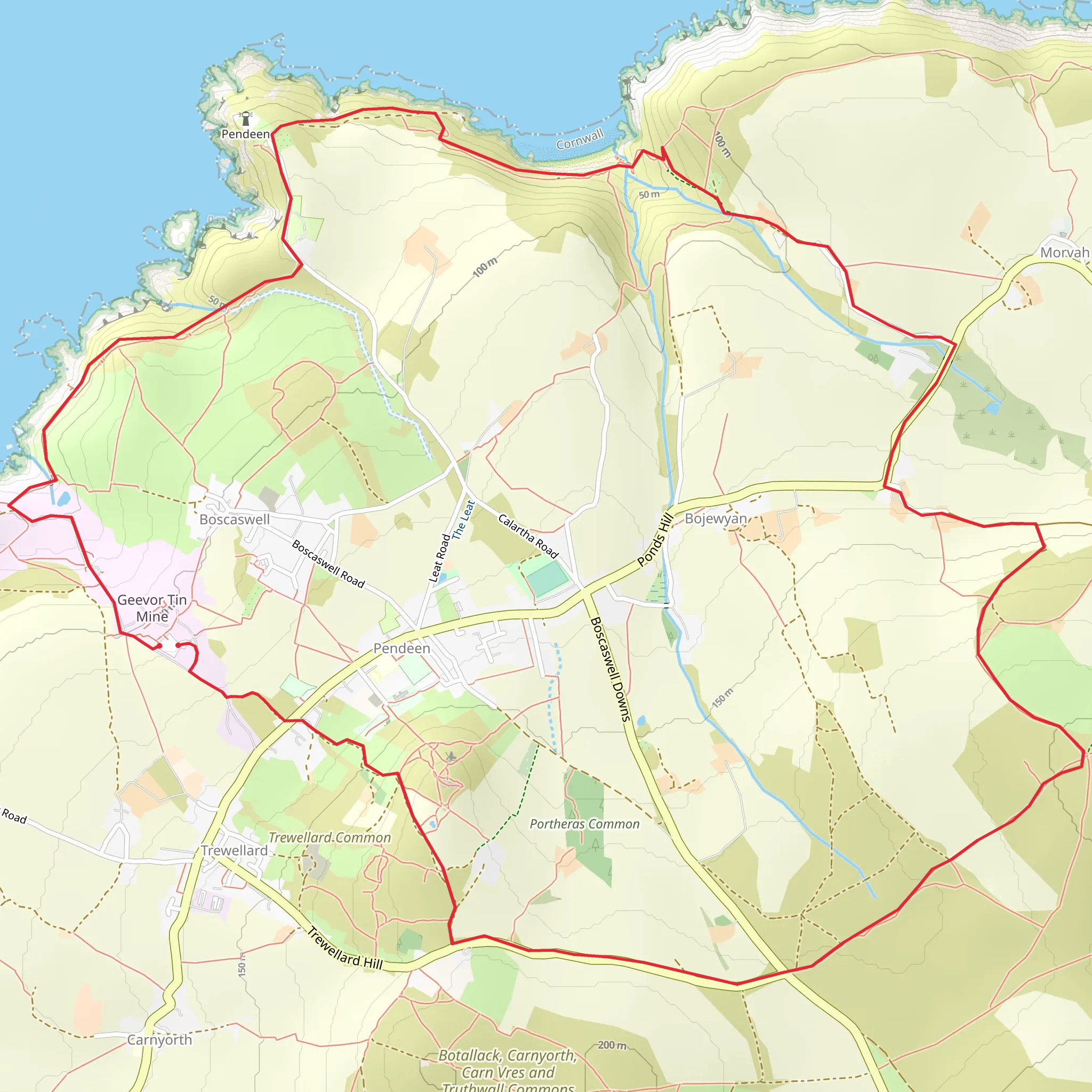 Lands End Youth Hostel - Geevor mobile static map