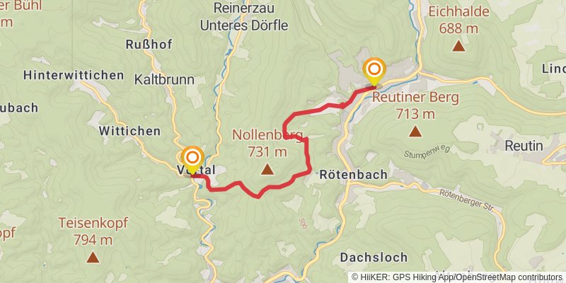 Kinzigtäler Jakobusweg alt 1 Map