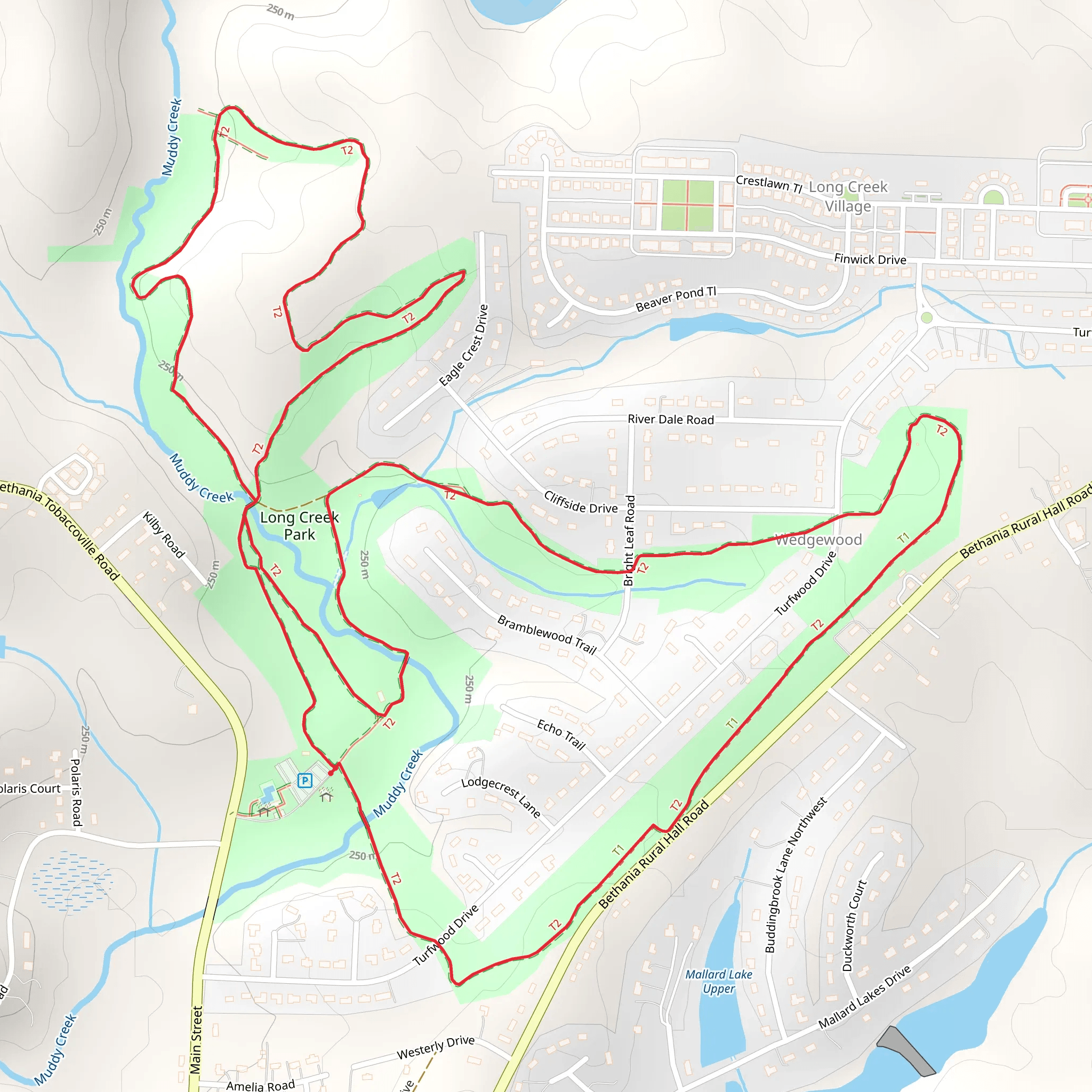 Long Creek Park Loop mobile static map