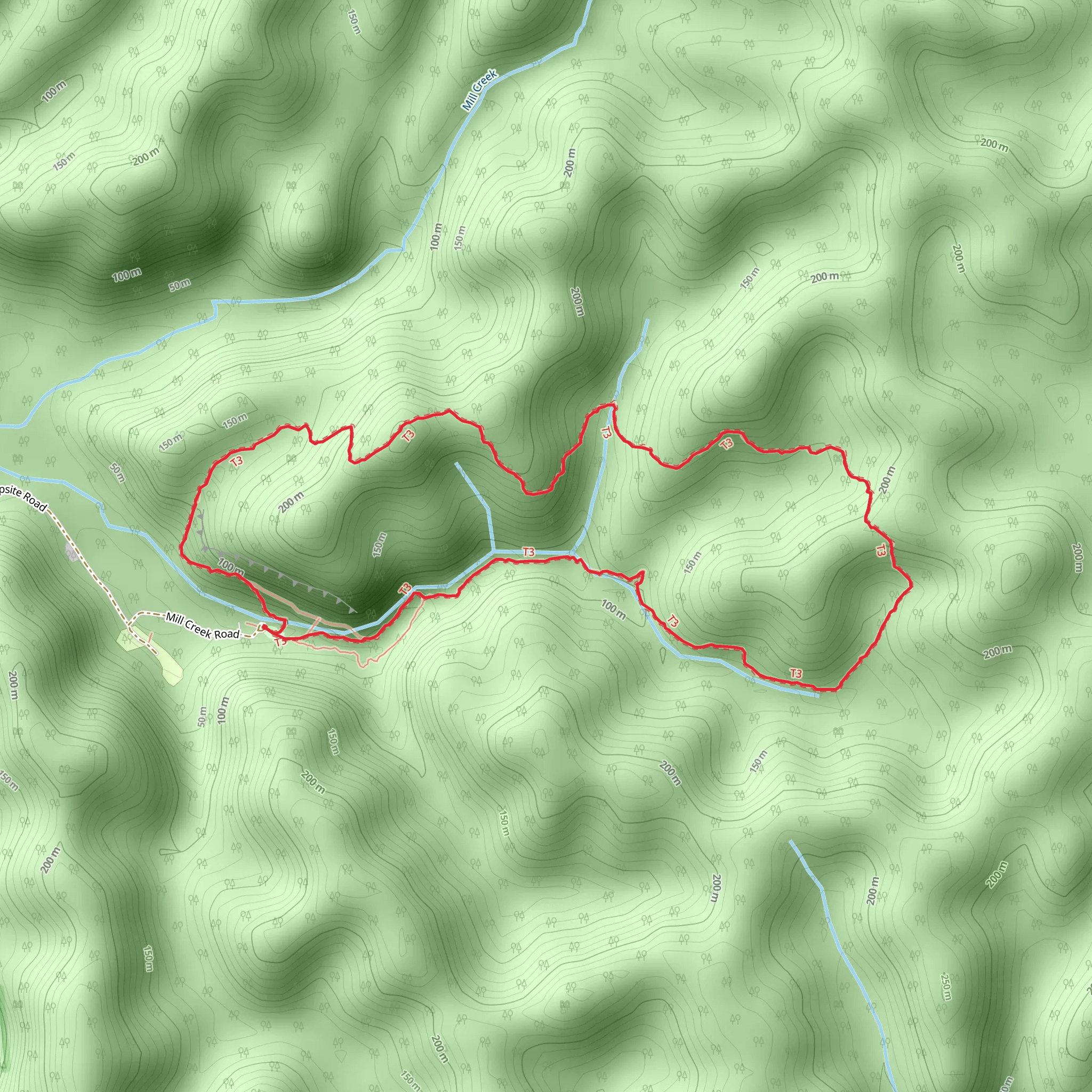 11km Walking Track mobile static map