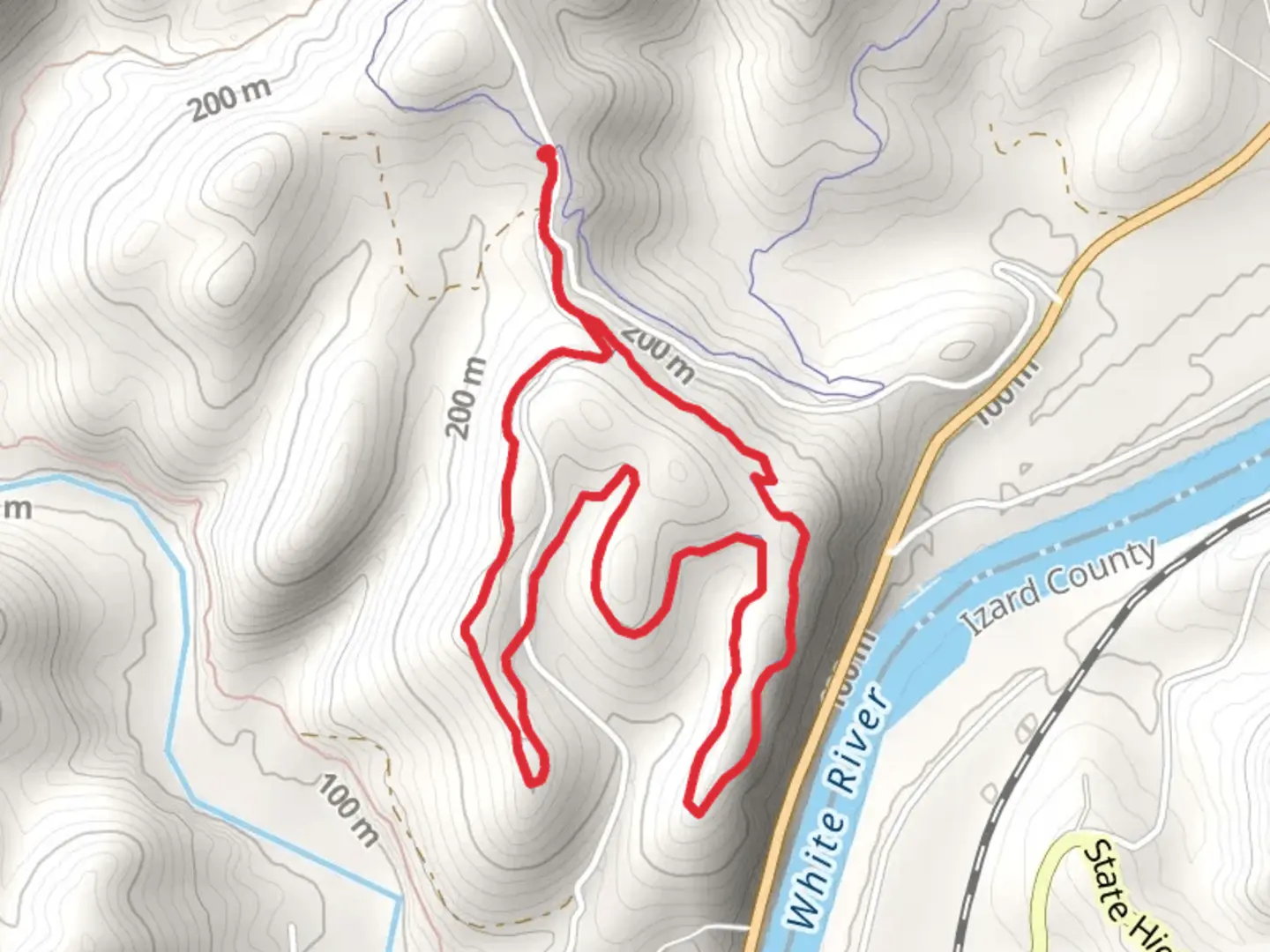 An image depicting the trail White River Bluff Loop - Green and its surrounding area.