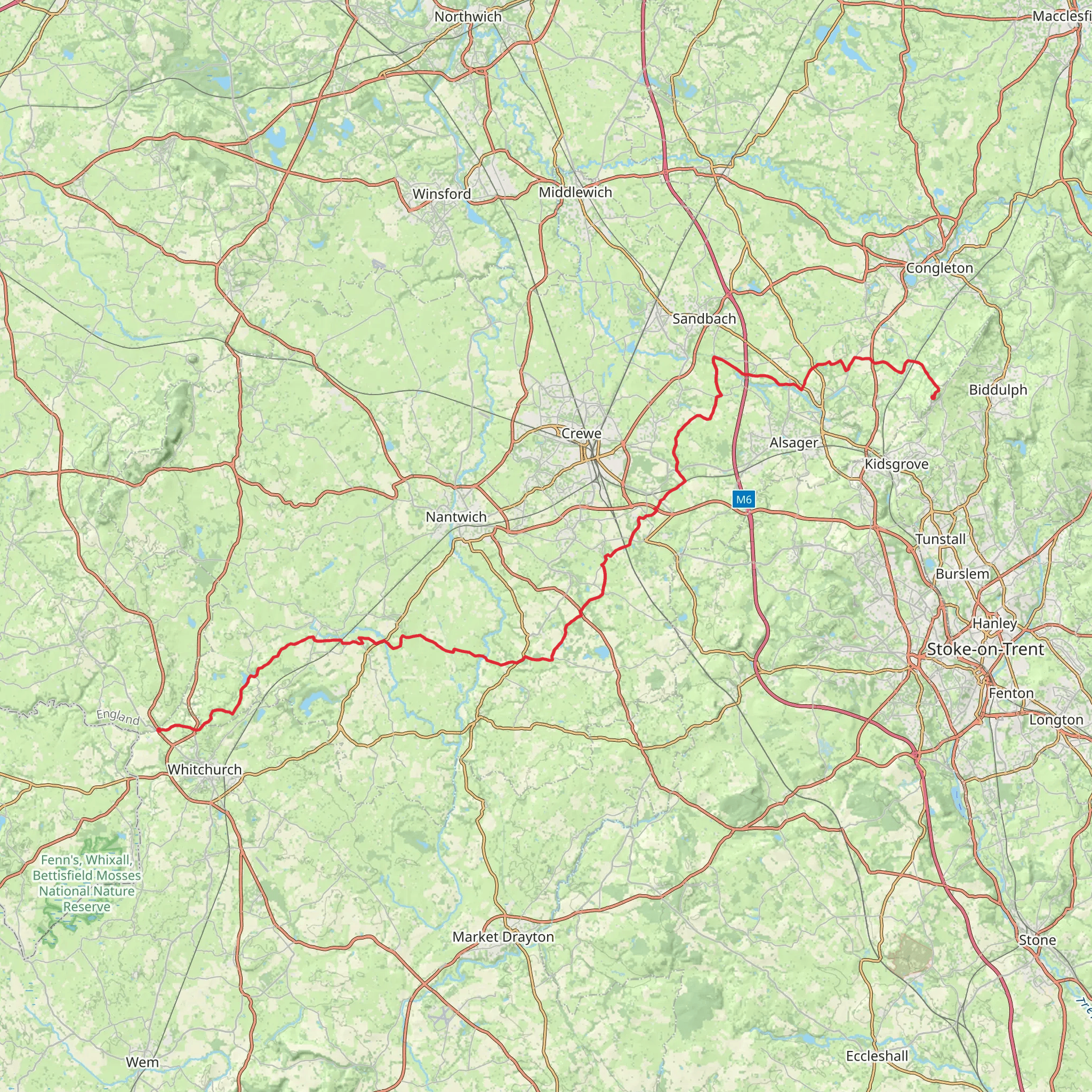 South Cheshire Way mobile static map
