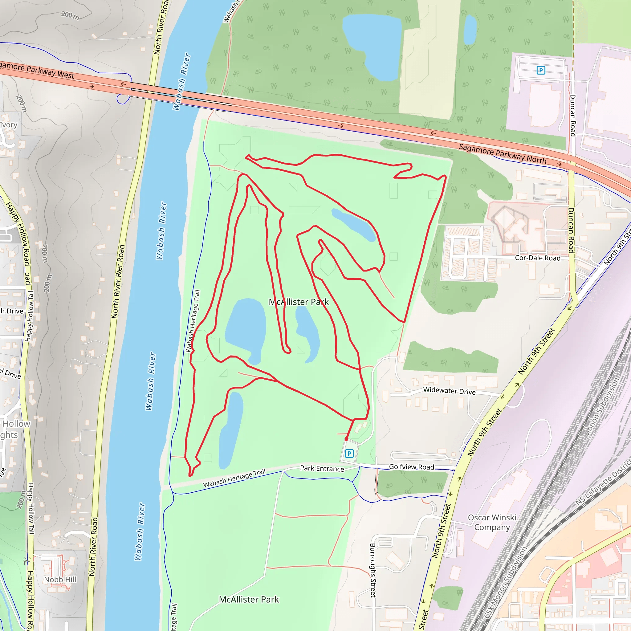 McAllister Park Loop mobile static map