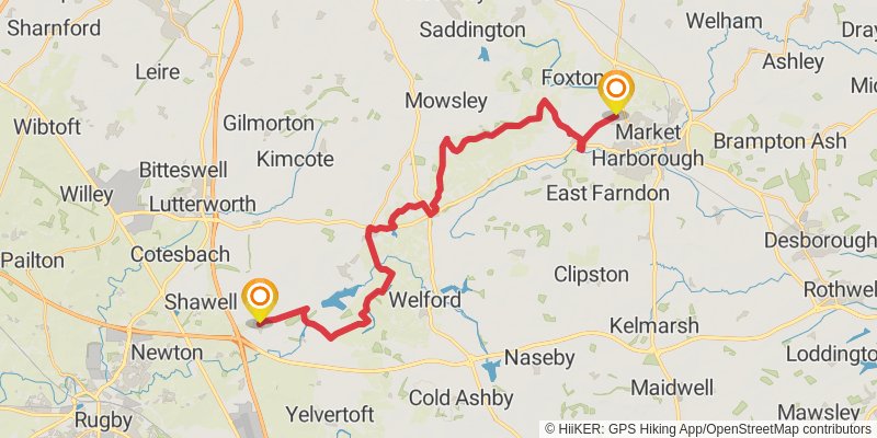 Leicestershire Border Loop Walk stage 11 Map