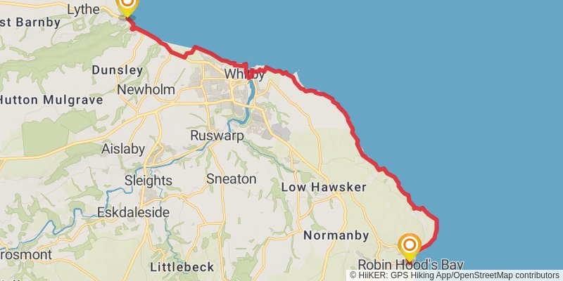England Coast Paths - Northeast stage 3 Map