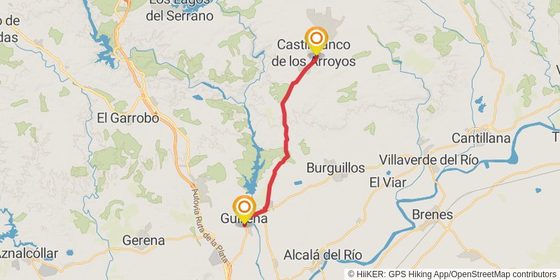Via de la Plata stage 2 Map