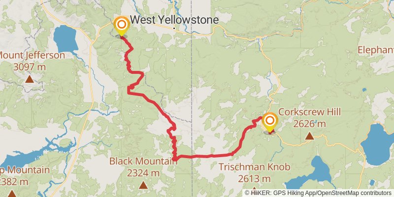 Continental Divide Trail stage 26 Map