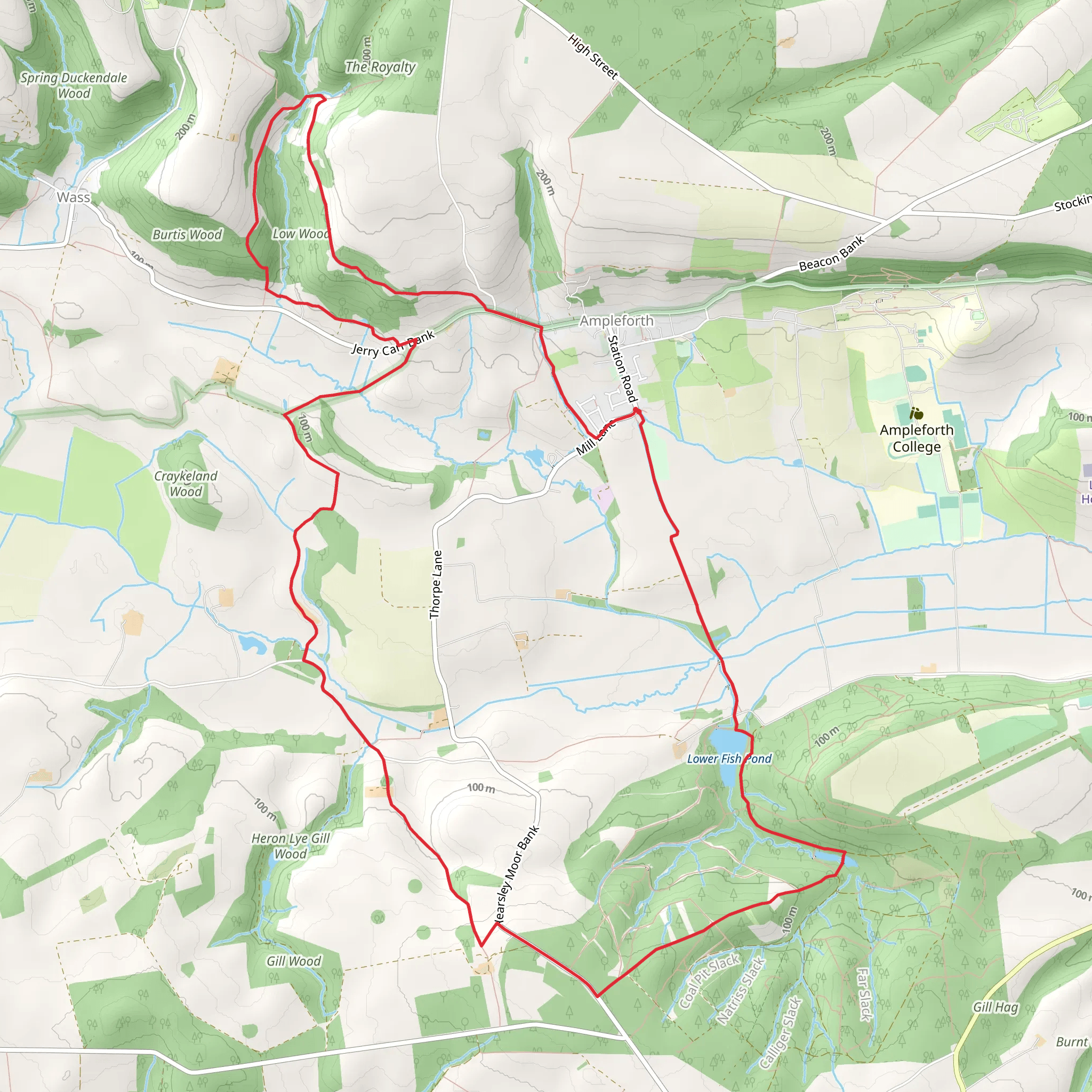 Ampleforth - Shallow Dale - Yearsley Moor and Wilderness mobile static map