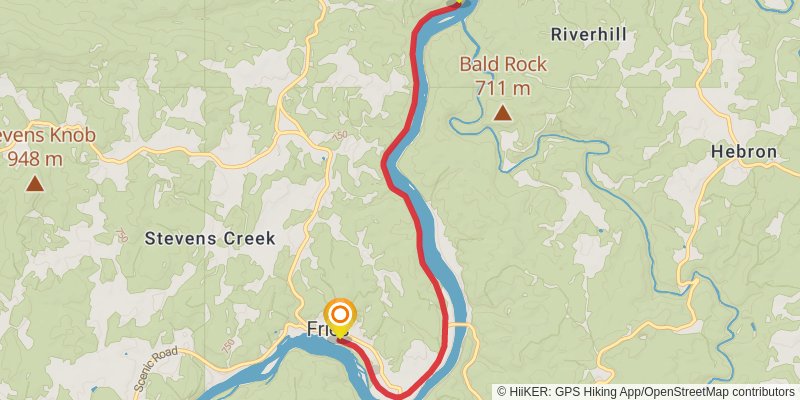 New River Trail spur 1 Map