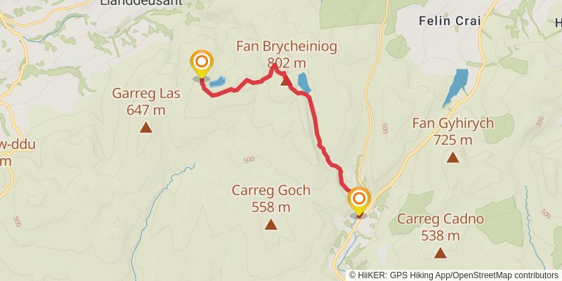 Brecon Beacons Traverse stage 2 Map