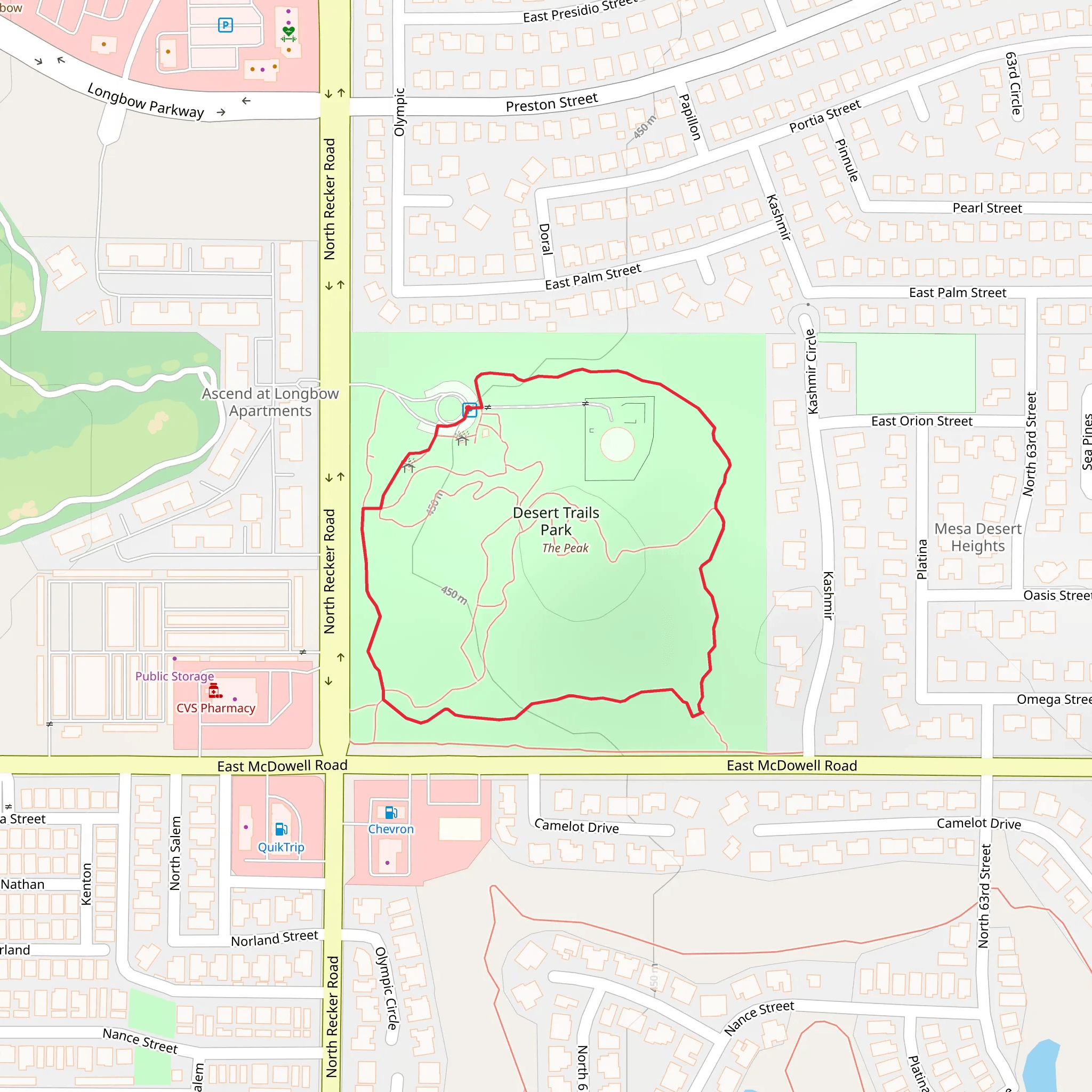 The Peak Loop mobile static map