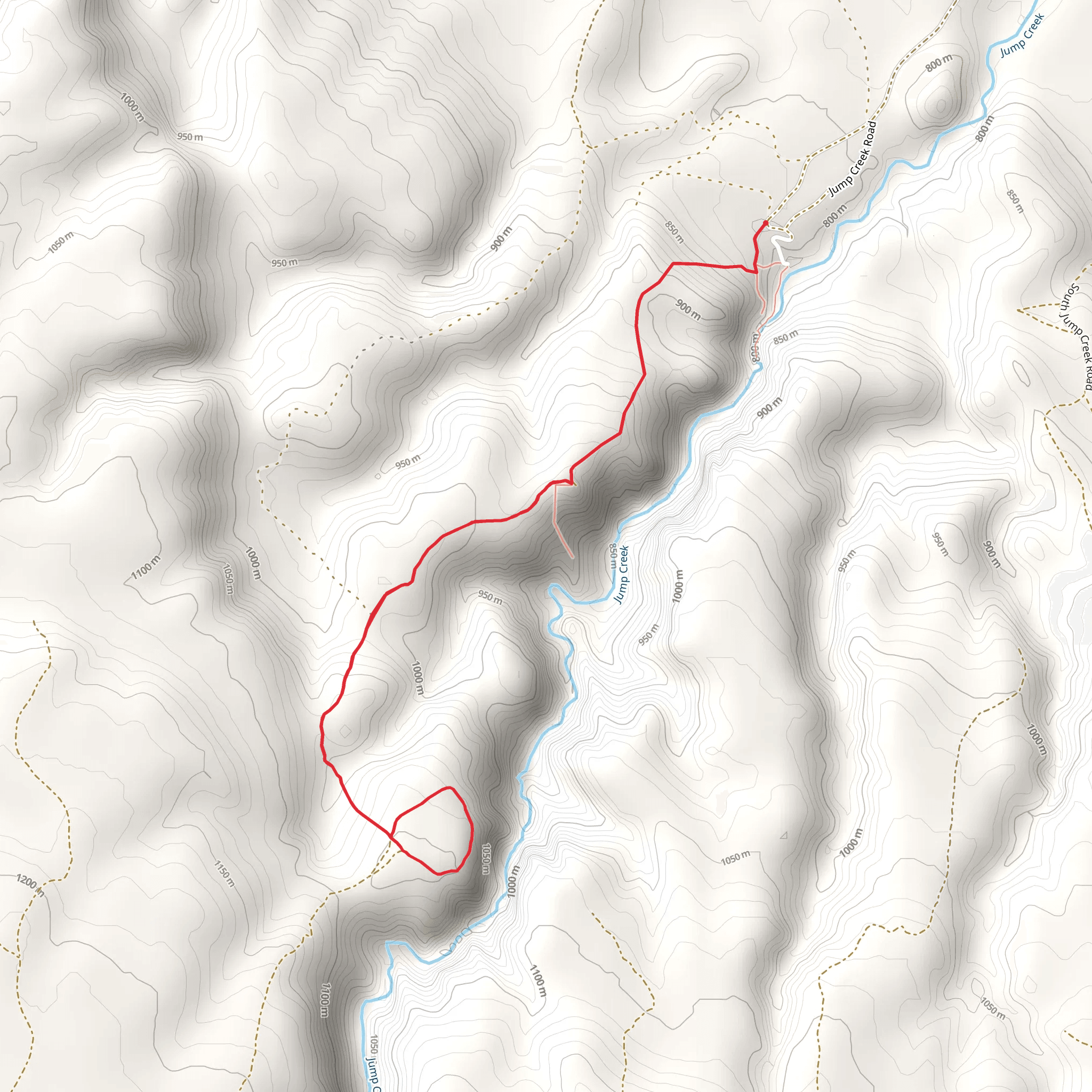 Jump Creek Road mobile static map