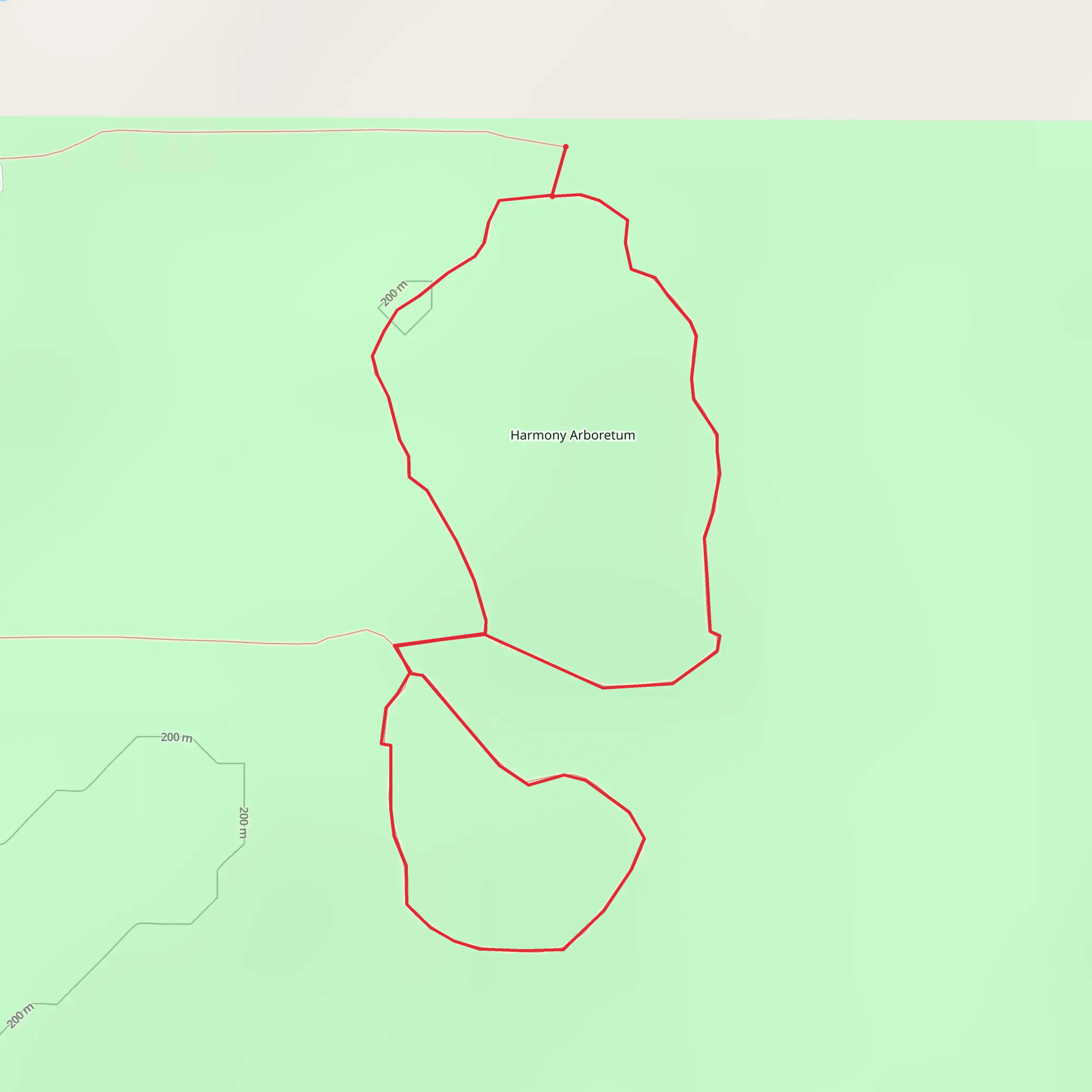 Harmony Arboretum Loop mobile static map