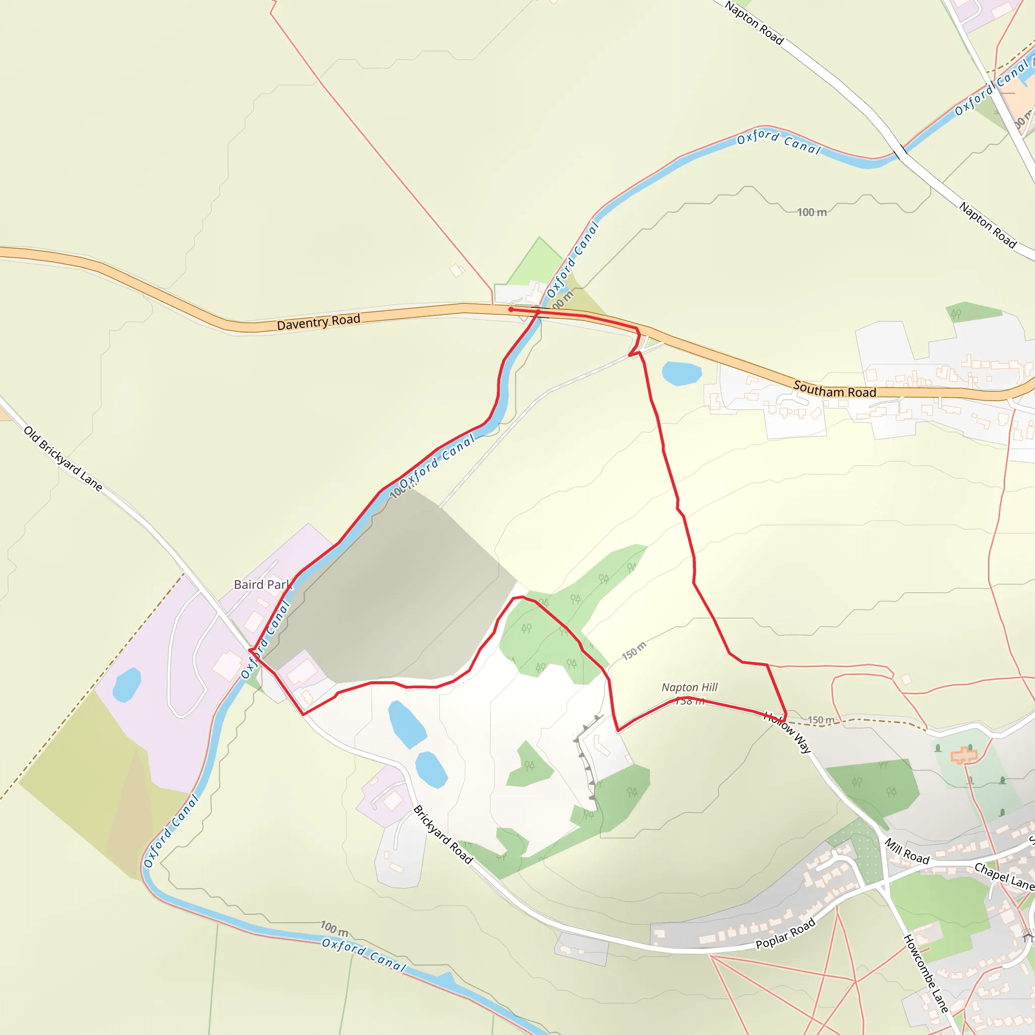 Napton on the Hill Circular mobile static map