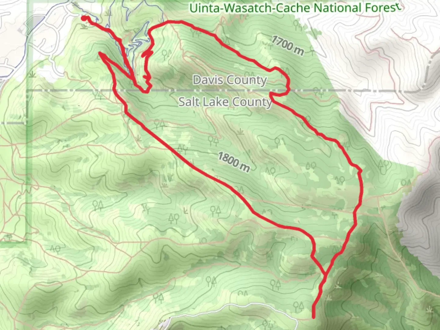 An image depicting the trail Eagle Crest and Wild Rose Overlook Upper Loop and its surrounding area.