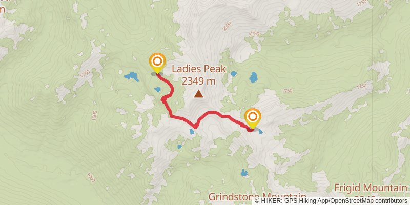 Grace Lakes Trail stage 2 Map