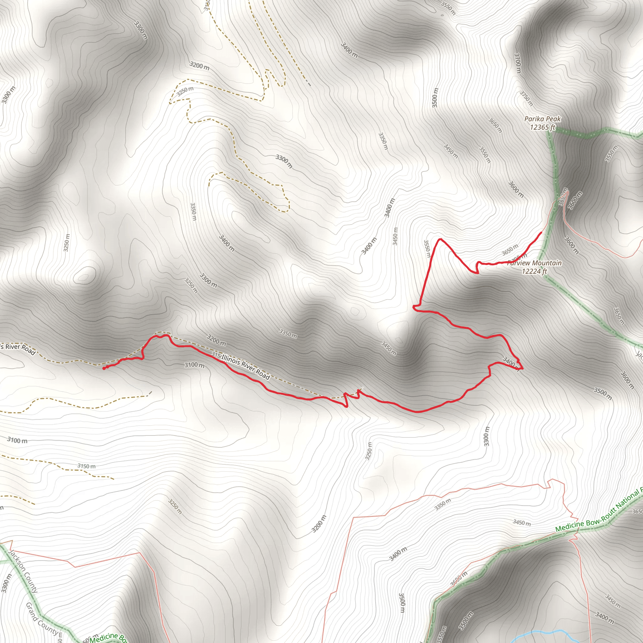 Never Summer Trail mobile static map