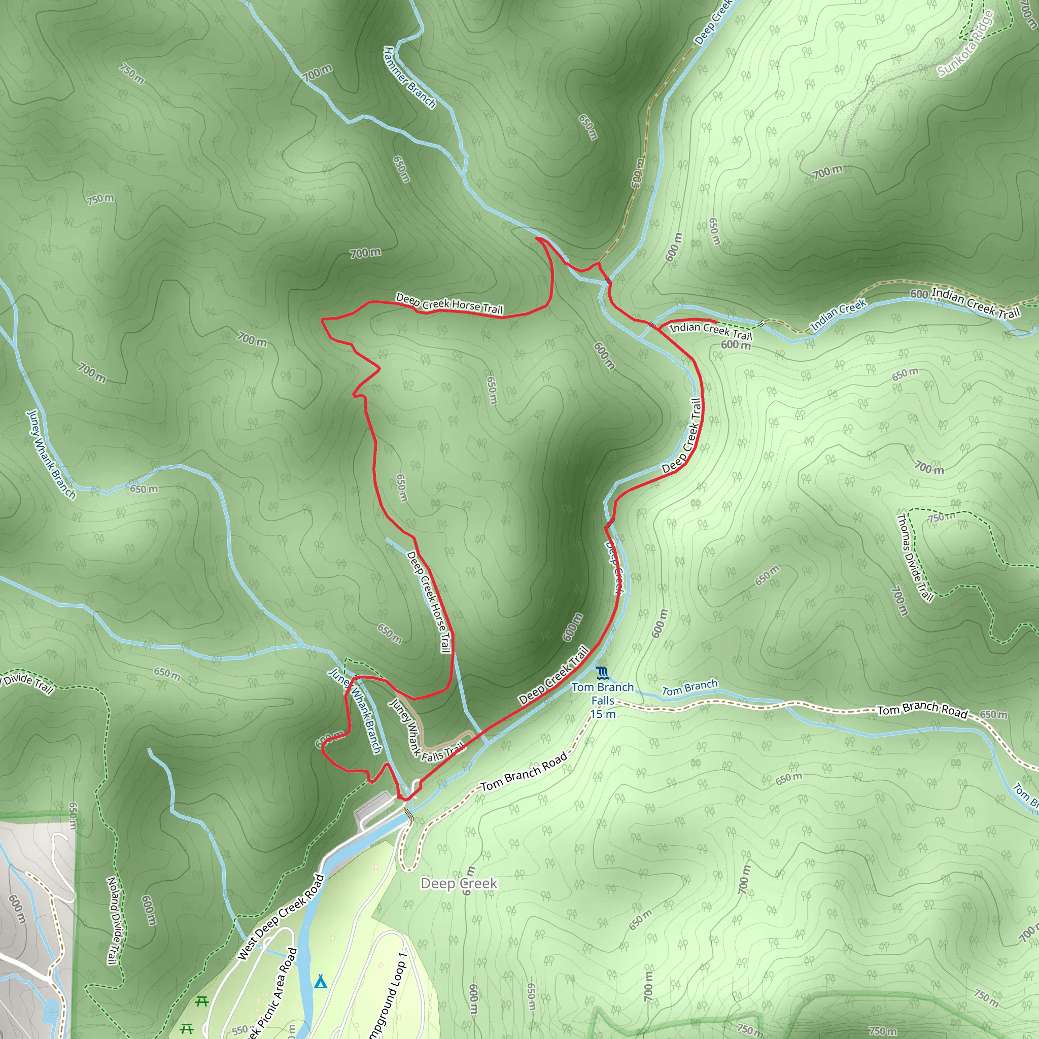 Deep Creek Horse Loop Trail mobile static map