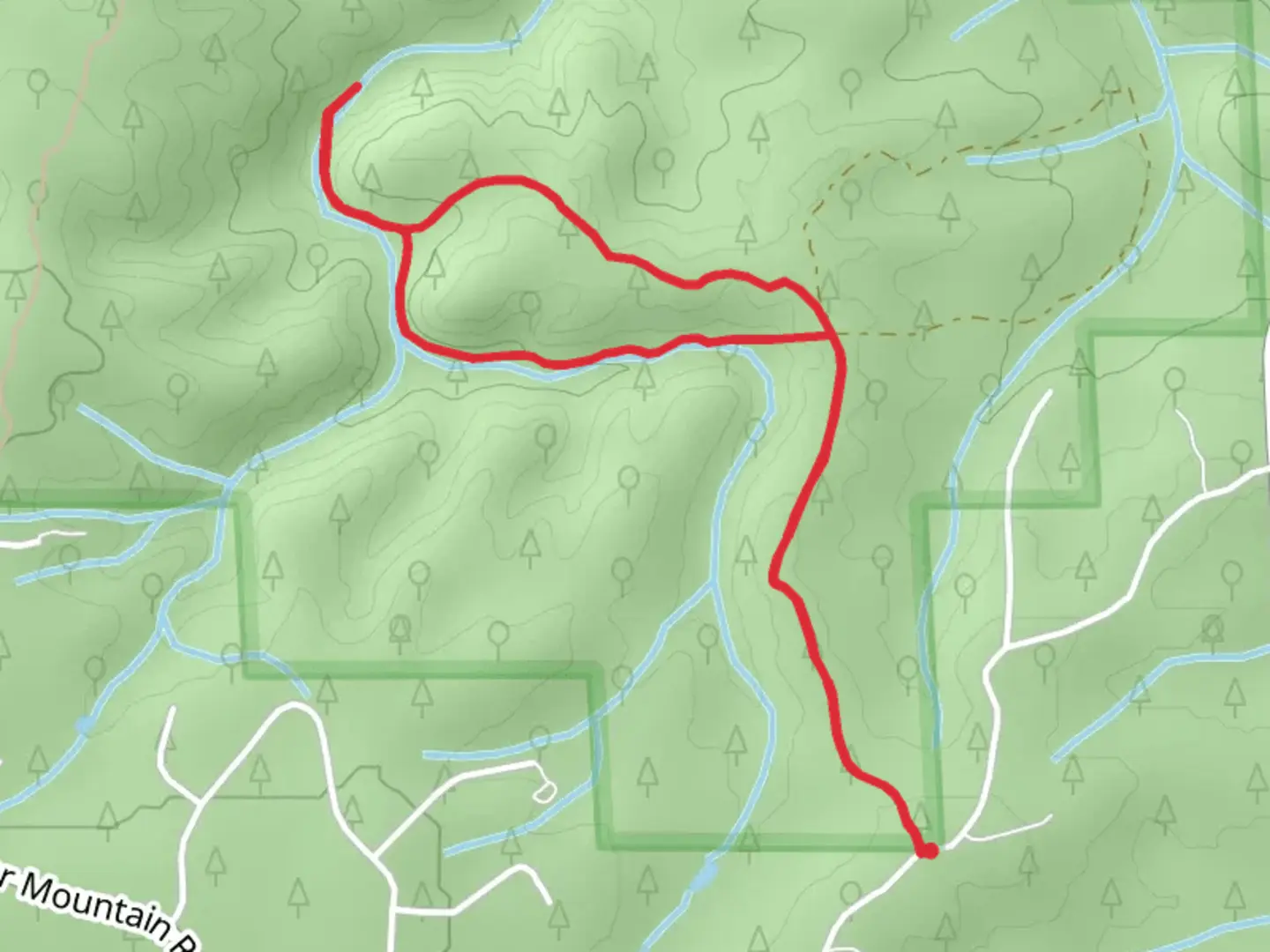 An image depicting the trail Crazy Gulch Loop and its surrounding area.