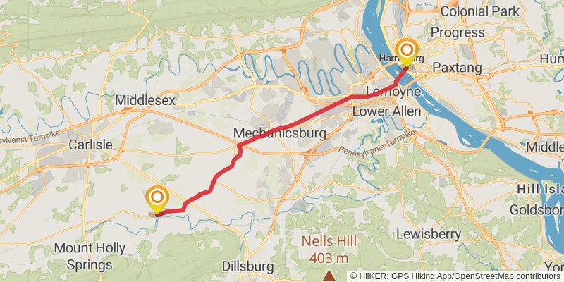 Appalachian Trail - Pennsylvania stage 5 Map