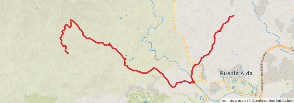 GR 249 Gran Senda de Málaga stage 36 Map