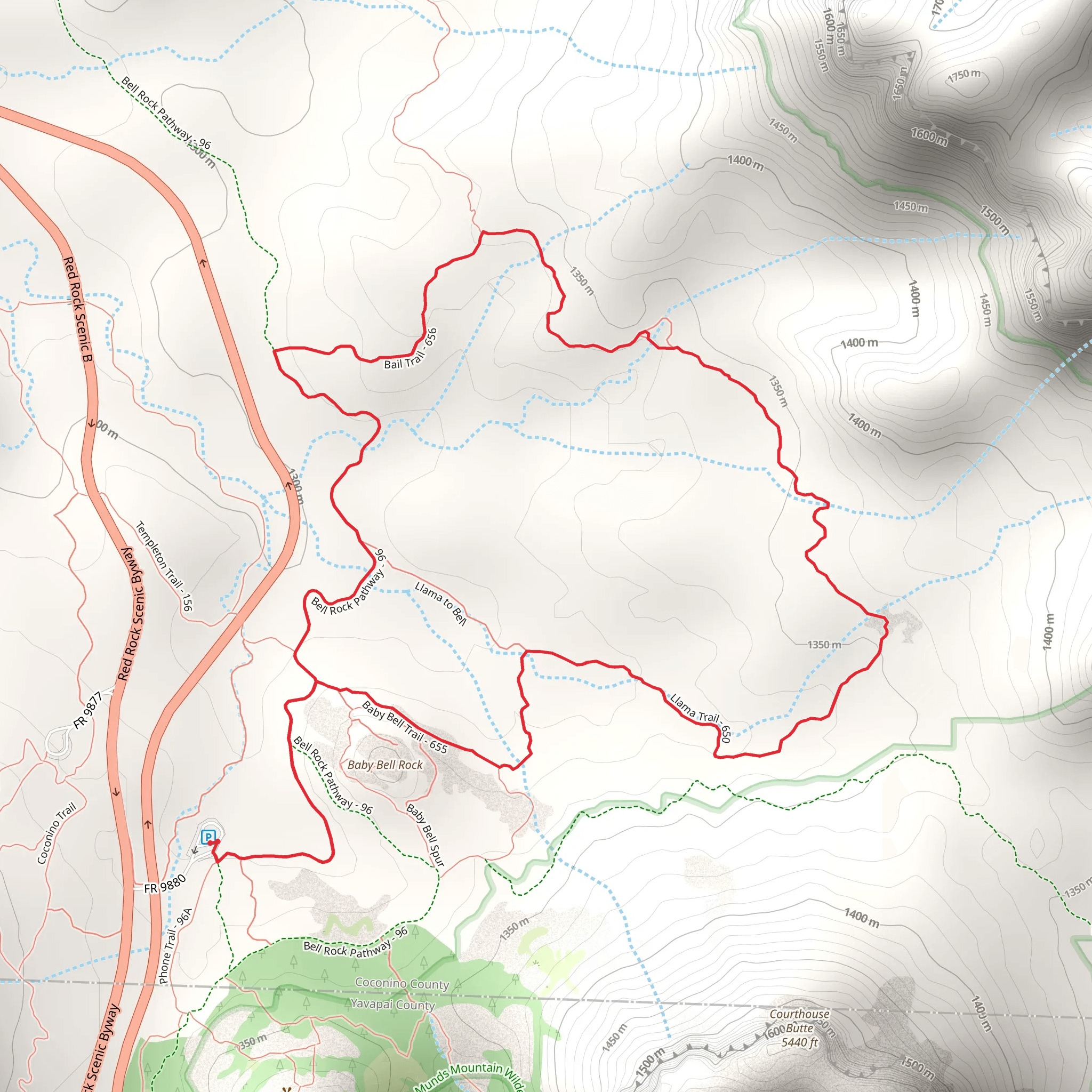Llama Loop Trail mobile static map