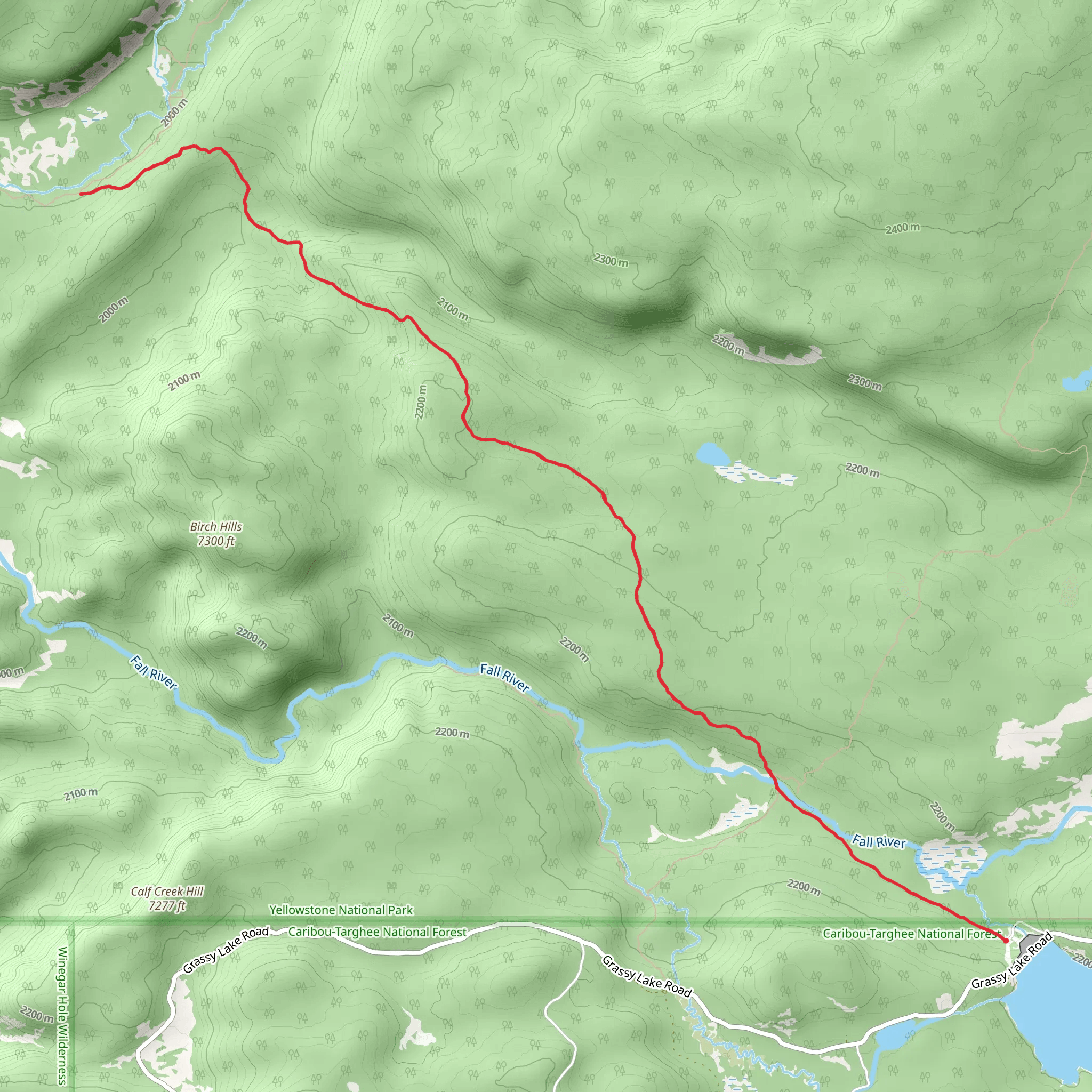 Mountain Ash Creek - Grassy Lake Reservoir mobile static map