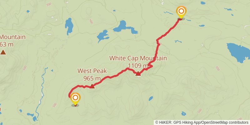 Appalachian Trail stage 207 Map