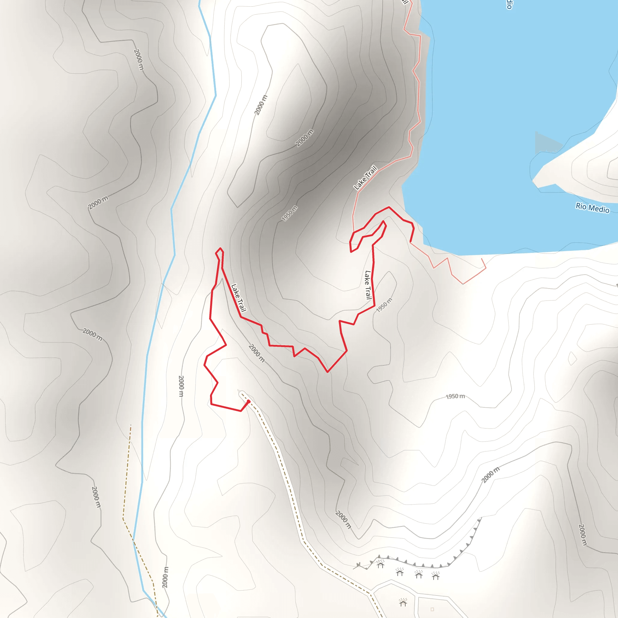 Rio Medio via Lake Trail mobile static map