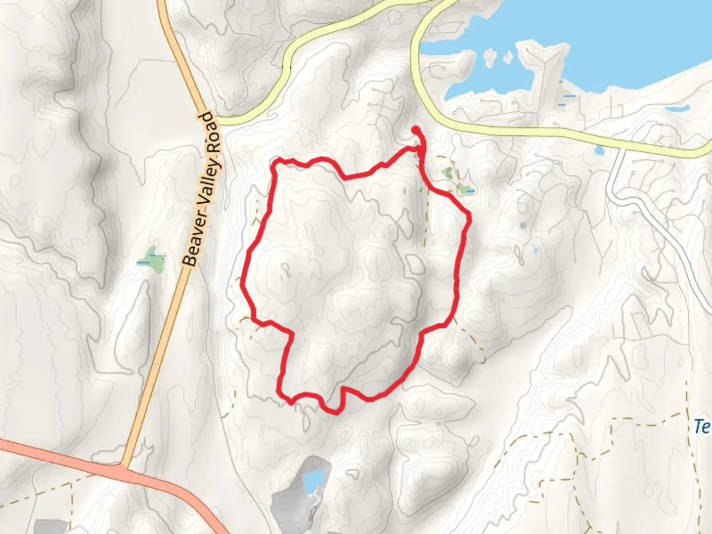 An image depicting the trail Timberton Loop and its surrounding area.