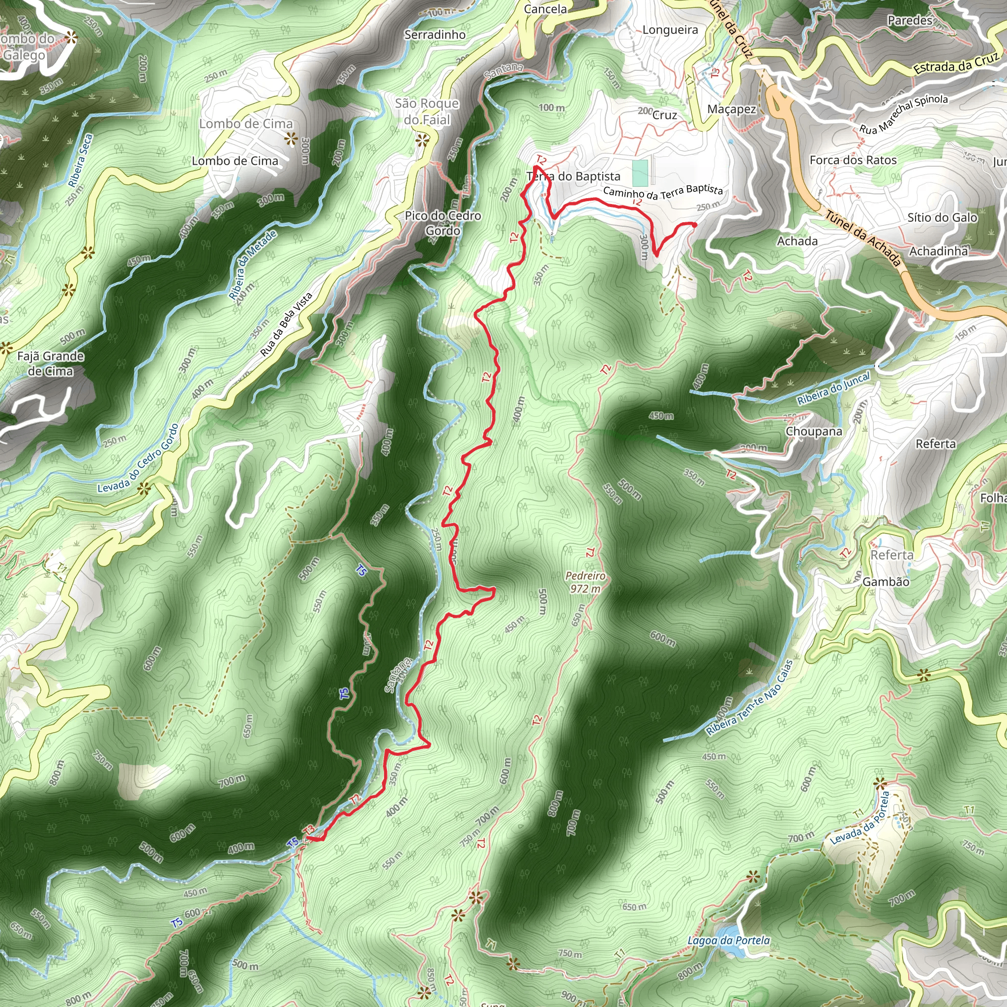 Levada do Castelejo mobile static map