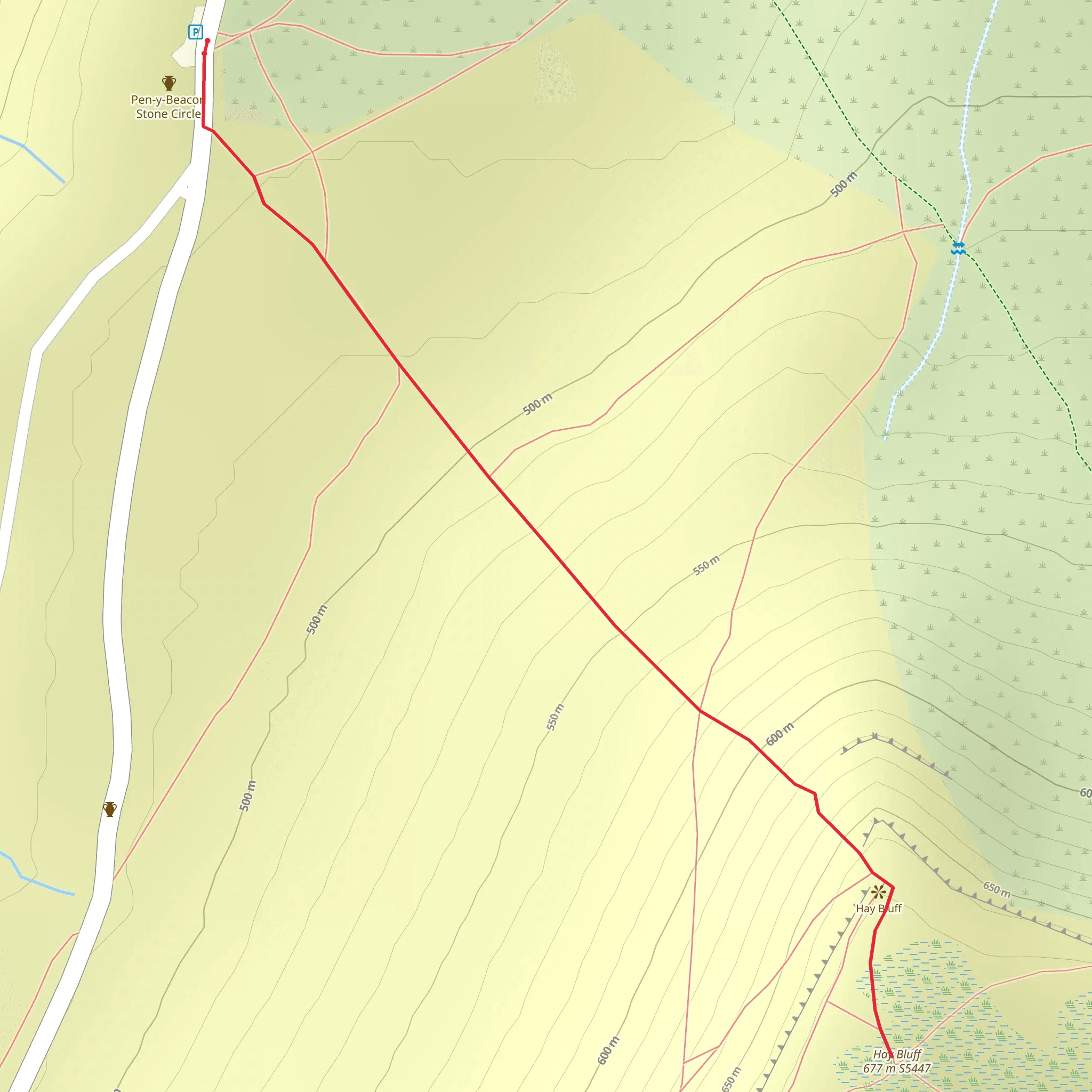 Hay Bluff Walk mobile static map