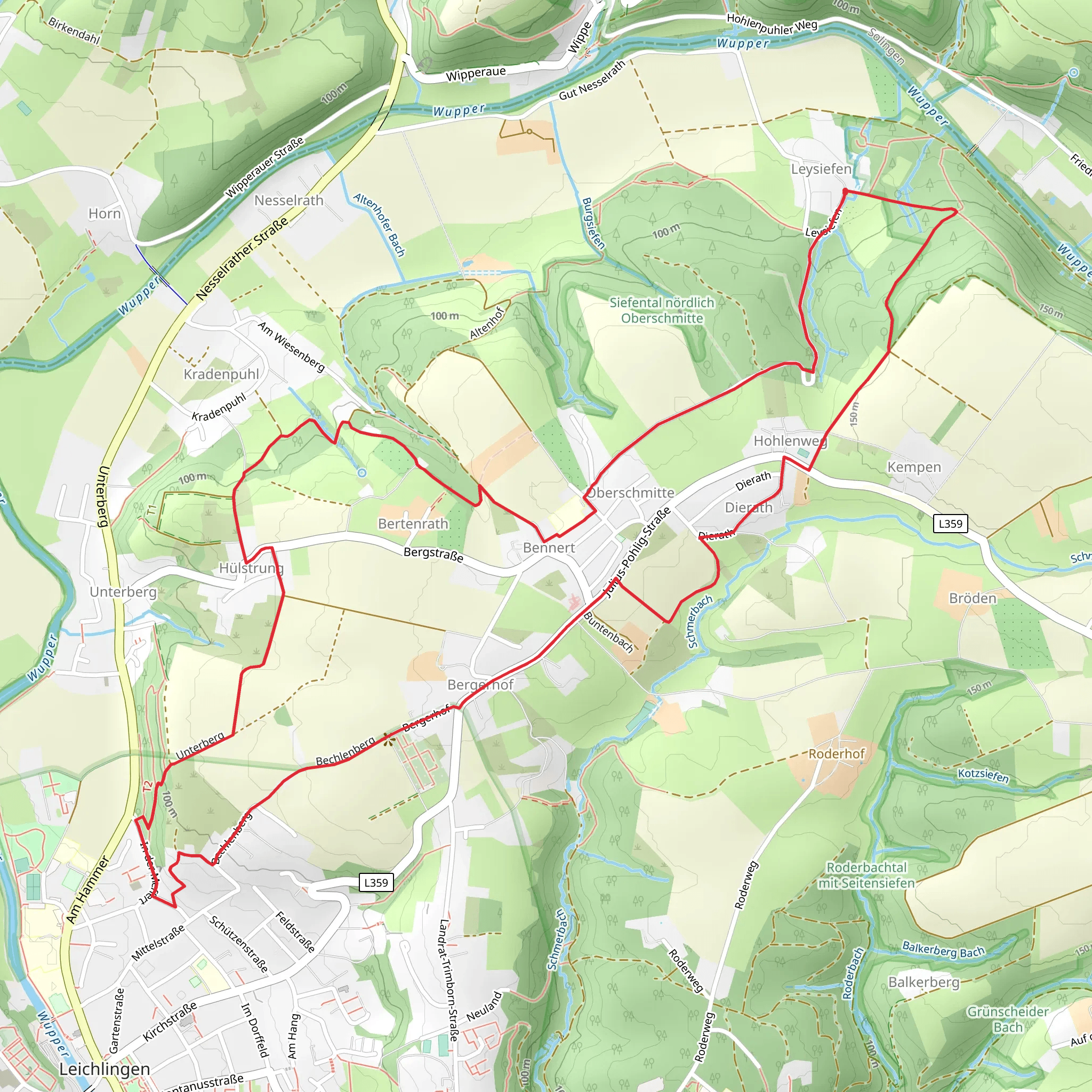 Obstweg Leichlingen mobile static map