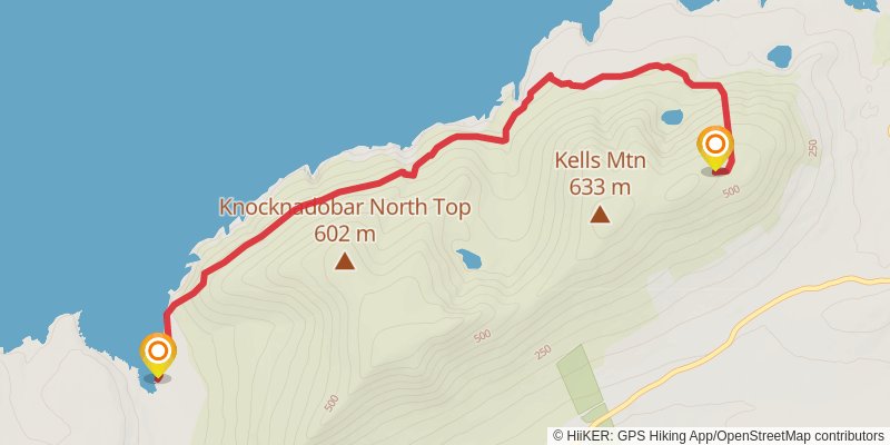 Kells Mountain Loop stage 2 Map