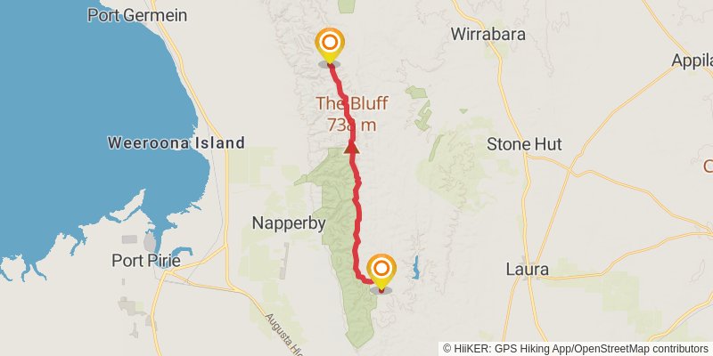 Heysen Trail stage 38 Map