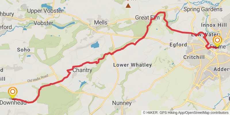 East Mendip Way stage 2 Map