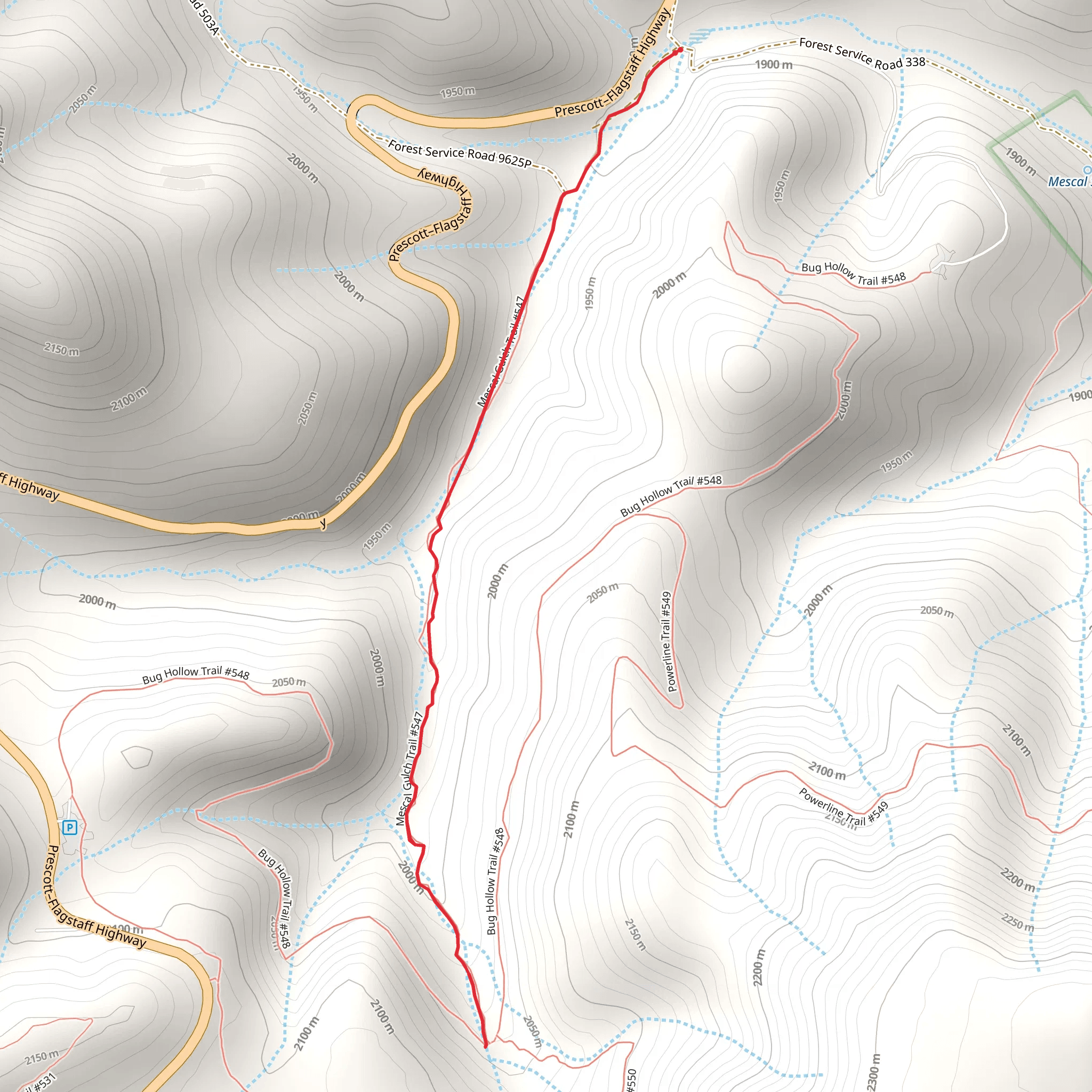 Mescal Trail mobile static map