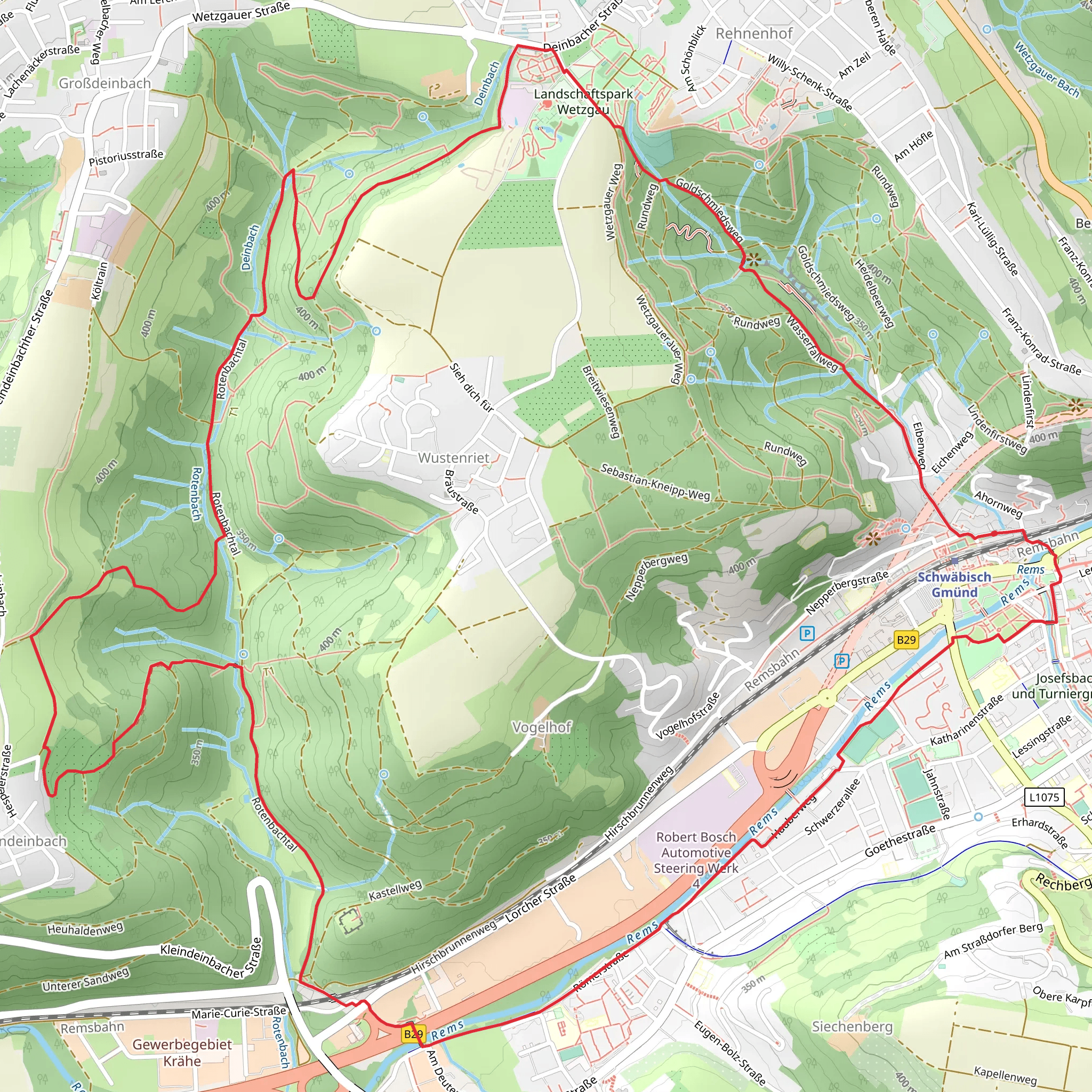 Schwäbisch Gmünd Loop mobile static map
